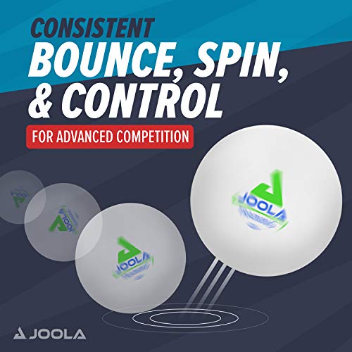 Image of JOOLA Training 3 Star Table Tennis Balls - 40+mm Regulation Bulk Ping Pong Balls for Competition and Recreational Play - Fun as a Cat Toy - Indoor and Outdoor Compatible
