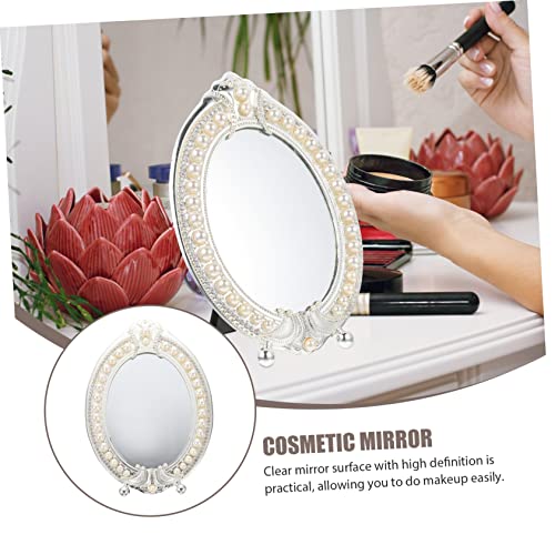 Espejo de maquillaje vintage Ipetboom con base estable miniatura 7