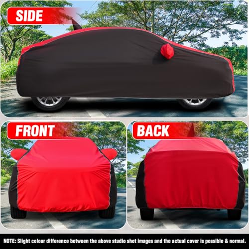 Image of for Nissan Magnite 100% Waterproof Car Cover for All Weather Protection with Mirror Pockets, Soft Cotton Lining, Triple Stitched with Adjustable Belt Bottom Elastic to Secure Fit