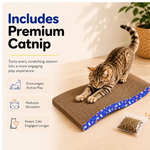 Image of PETS EMPIRE Cat Scratcher Cardboard (CT14 + PB110 + PB109)