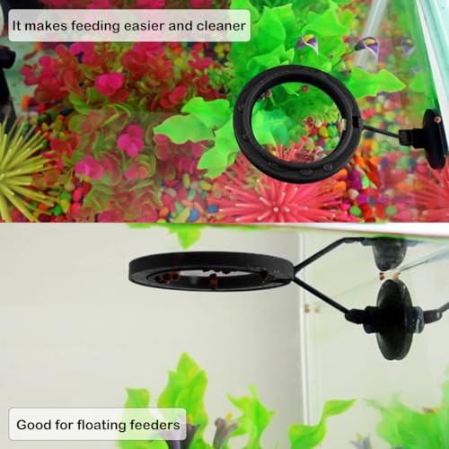 HyzaPhix 6 Stück Aquarium Dekoration, Betta Aquarium Zubehör, Betta Bett Blatt Hängematte, Fisch Futterring, Betta Fisch Tunnel Versteck Ornament für Aquarien (6 Stück)