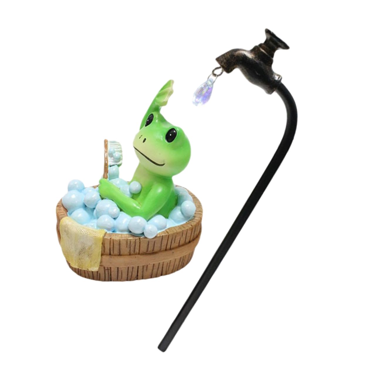 Figurine grenouille de jardin Mipcase pour décorer un balcon ou un patio fleuri