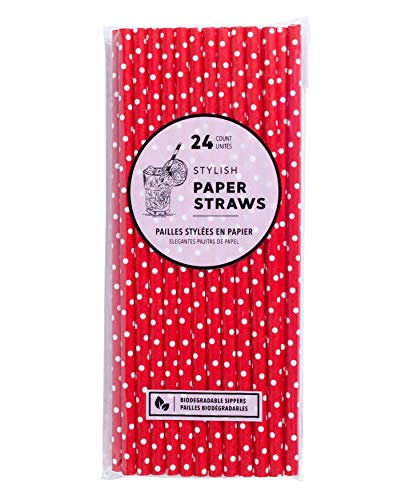 Pitillos de papel biodegradables, 24 unidades, rosa miniatura 1
