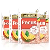 Twinings Superblends Focus Tea - Mango & Pineapple Herbal Tea Infusion with Ginseng & Vitamin B6 - Caffeine Free Energy Boost, 80 x Biodegradable Tea Bags