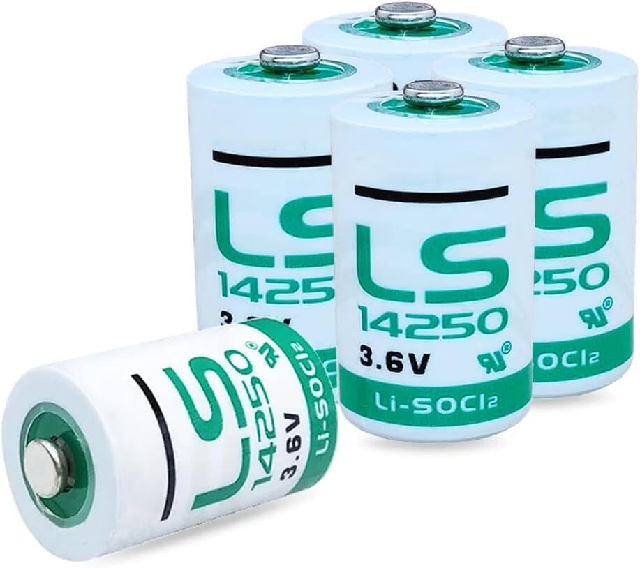 (5- Pack) 3.6V 1200mAh LS14250 1/2AA Lithium Battery Replacement for LS14250 LS14250BA LS3 LS3BA ER14250 TL-5101 TL-5151 Utility Water Gas Electricity Meter