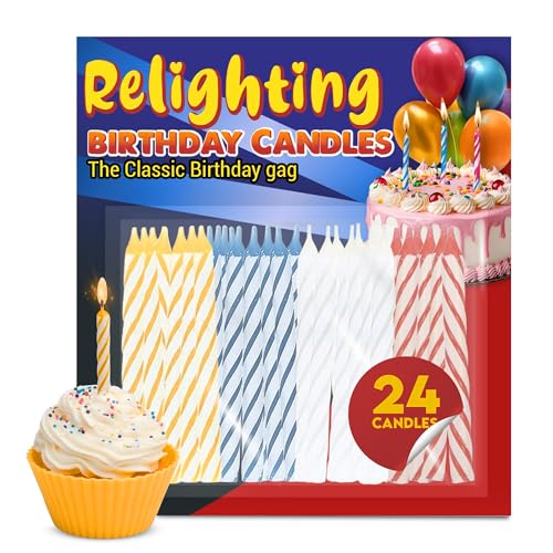 Relighting Birthday Candles Trick Candles that Relight 24 Count