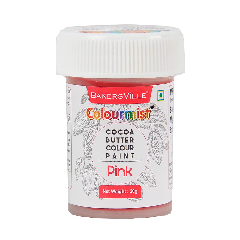 Colourmist Edible Cocoa Butter Colour Paint (Pink), 20g | Cocoa Butter Color Paint For Chocolate, Icing, Airbrush, Gumpaste | Pink, 20g (Pack of 1) (B09PNLQL7J) Amazon Price History, Amazon Price Tracker