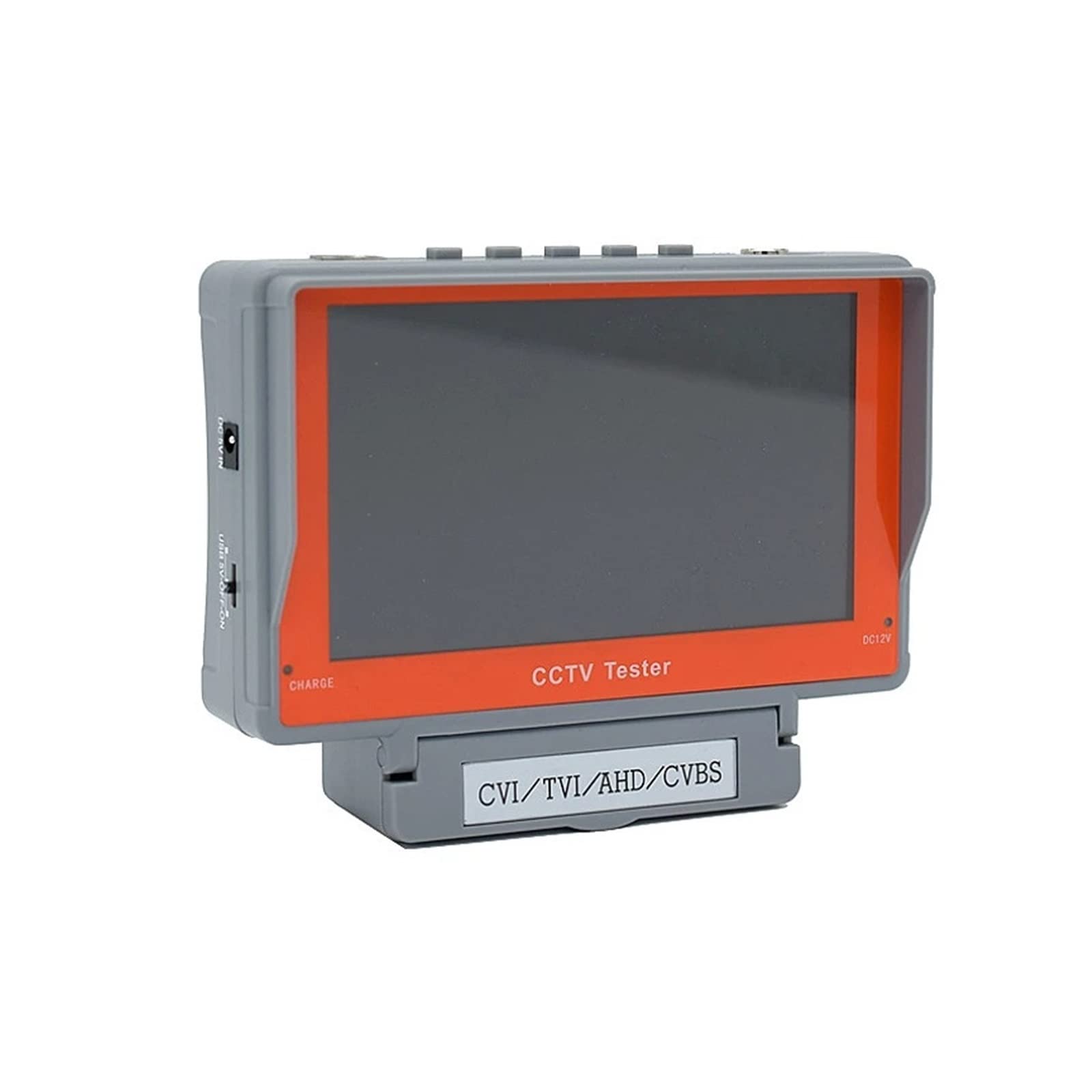 Tester for monitor CCTV 4 in 1 HD da 5 pollici, tester analogico, coassiale AHD TVI CVI, test cavo for telecamera di sicurezza analogica da 8 MP, DC12V