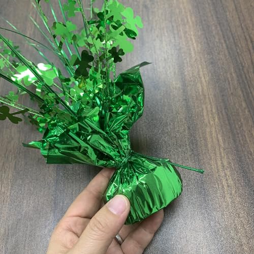 ALISSAR-2-Pack-Glitter-Shamrock-St-Patricks-Day-Centerpieces-Shamrock-Decorations-for-Home-Decor-Table-Decor-Green