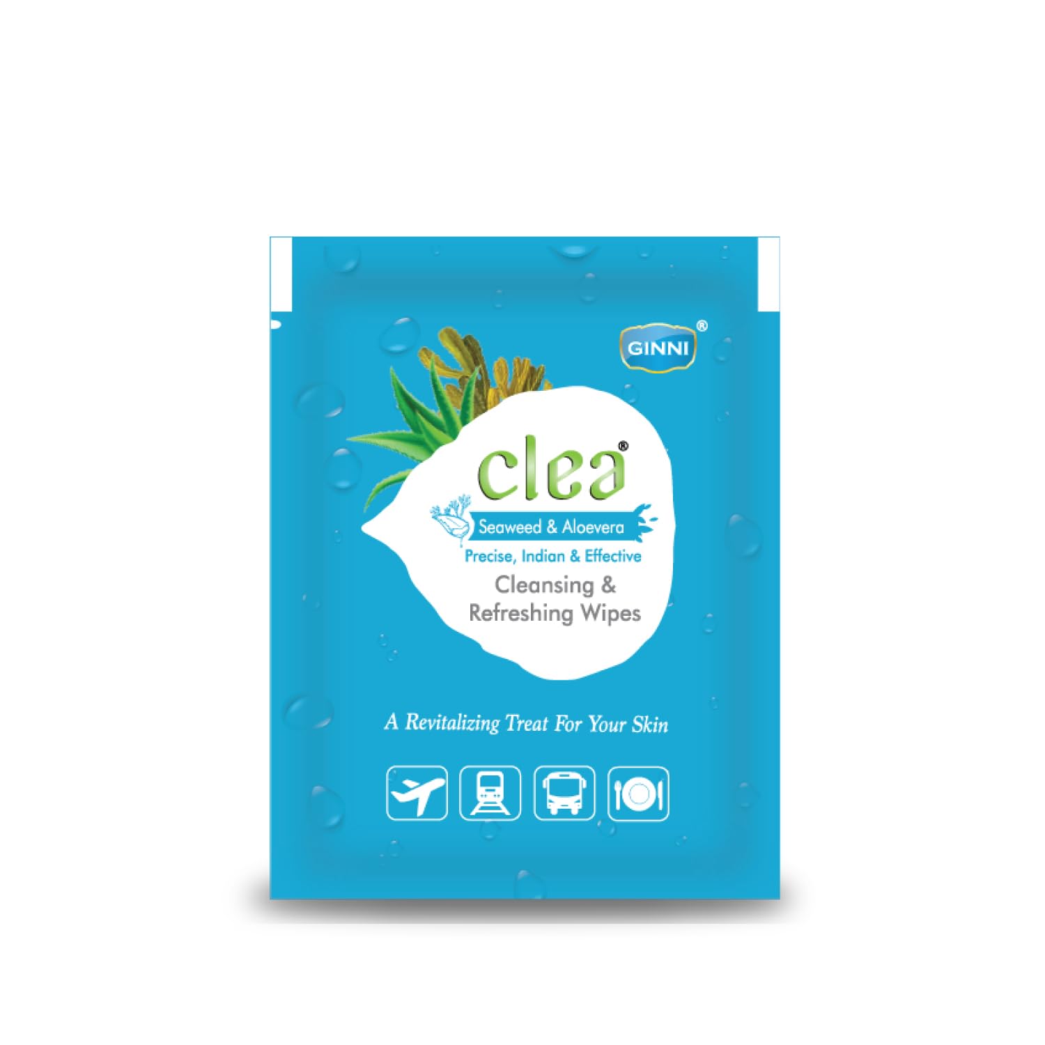 Seaweed and Aloe Vera Cleansing and Refreshing Wipes | Pack of 50 Singles