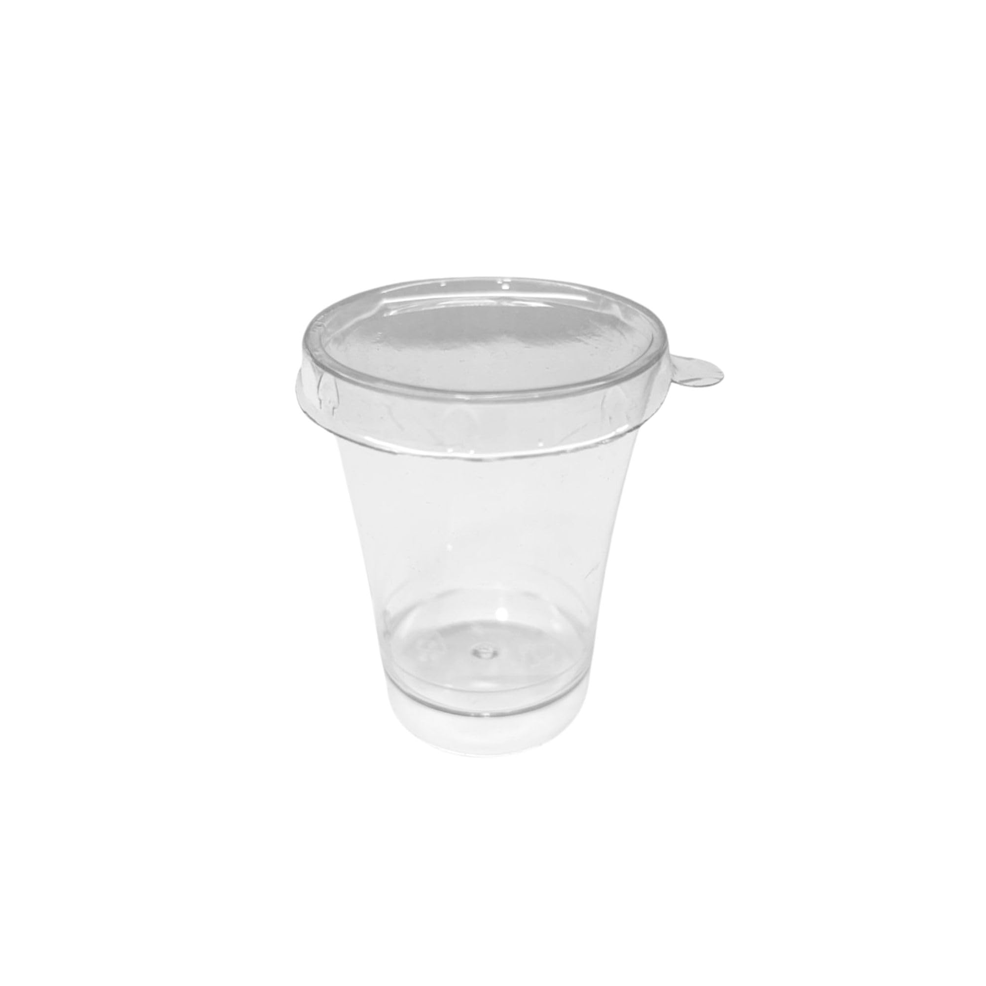 purple co. Empty PS-6 60ML Solo Shot Glass for Pastry, Mousse, Pudding & Fruit Dessert & Lid Pack of 100