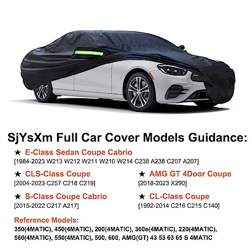 Image of Custom Car Cover Compatible with Mercedes-Benz E-Class 2026-1996 Sedan Coupe Cabriolet E350 E450 E300 E400 E550 /AMG E53 E63, Waterproof Cover with Cotton Lining, Outdoor Rain Snow Sun UV Covers