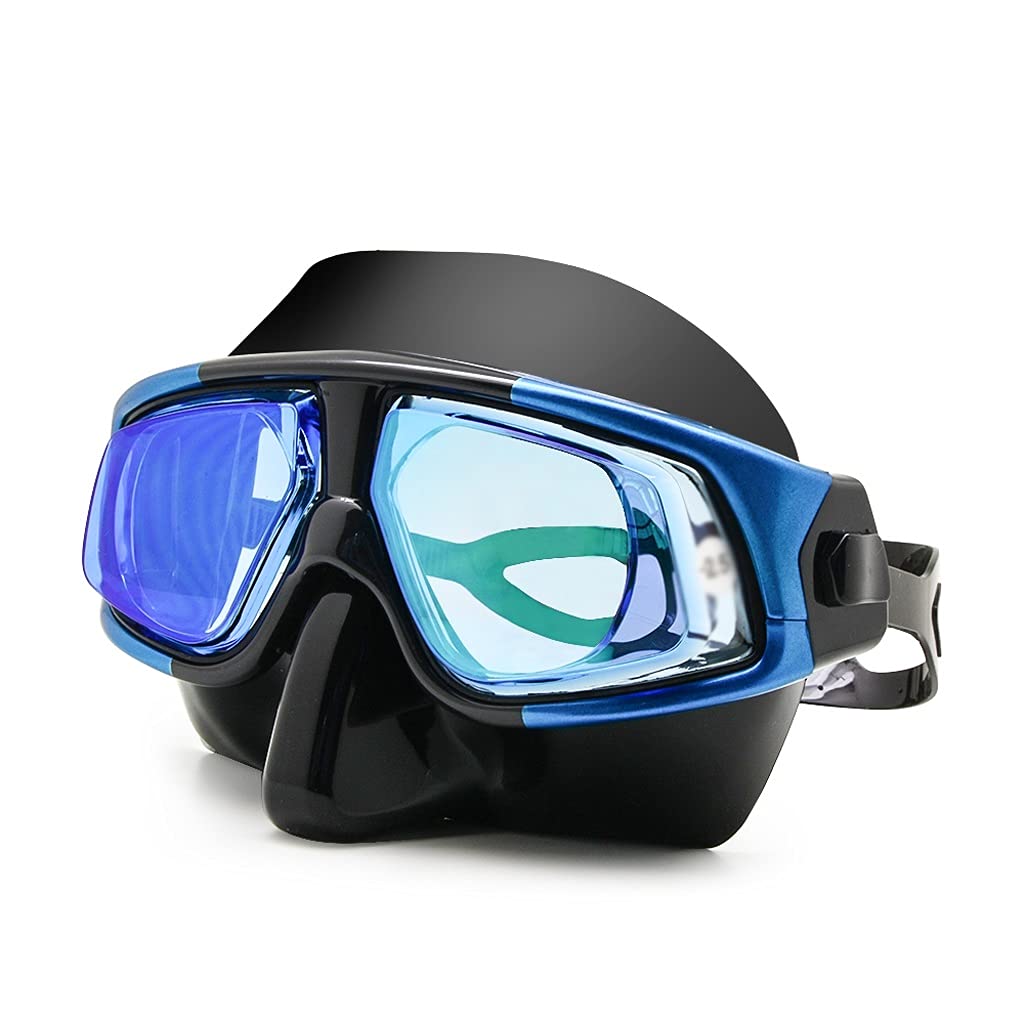 Kit de Equipo de Buceo óptico correctivo con Receta Hipermetropía Miopía Snorkel Set Dry Top Scuba Wide Vision Antivaho (Color : B) (B)