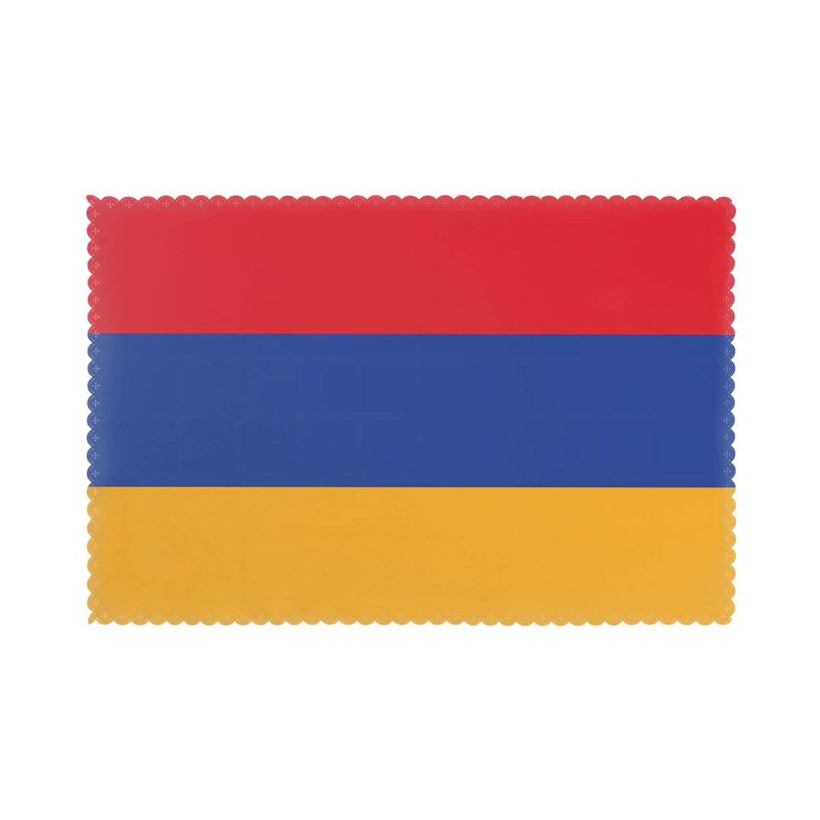 Flag of Armenia Placemat set of 6, oil-proof, washable, suitable for kitchen, restaurant, party, etc.