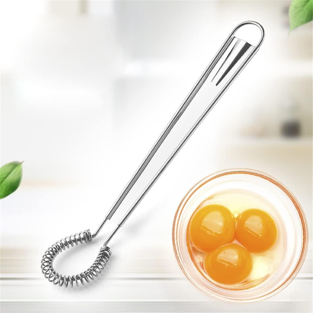 Stainless Steel Whisk Spring Hand Mixer Spoon Kitchen Eggs Sauces Honey Cream Mixing Gadgets Cooking Tools(white-Fruit peach5)