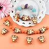 WOZADU 12 PCS 3D Tiger Silicone Focal Beads for Pens，Animal Focal Beads Bulk for Keychain Bracelet Necklace Making，Handmade Crafts Supplies #5