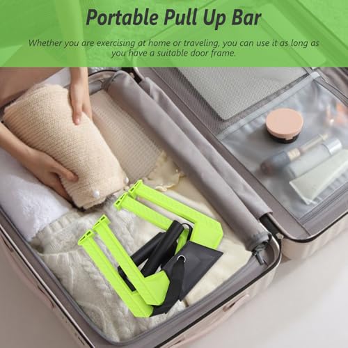 Image of Portable Pull Up Bar For Doorway, Home Gym Equipment, Travel Pull Up Bar, 220lbs Weight Capacity, Chin-Up Core Training