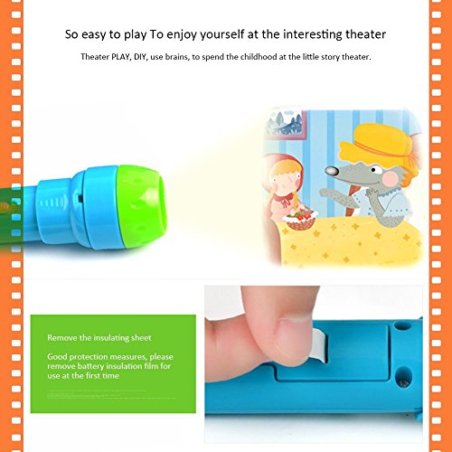 XLKJ Quattro bambini Storie classiche Proiettore Torcia storia Storie proiettore Giocattoli con 32 scene per bambini Bambino Teen giocando - Image 8
