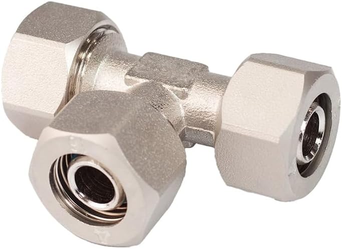 M8034 3-Way Stainless Steel Equal Tee Fitting For 3/4-Inch Maxline Compressed Air Tubing, Air Adaptor, QTY 01