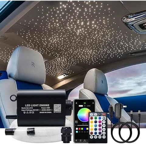 AKEPO 16W Fiber Optic Star Ceiling Light Kit with Music+APP Control Cover