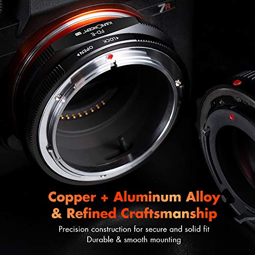 Image of K&F CONCEPT FD to E Mount Lens Mount Adapter Plus, Manual FD FL Lens Adapter with Matting Varnish Design Compatible with Sony E Mount Cameras