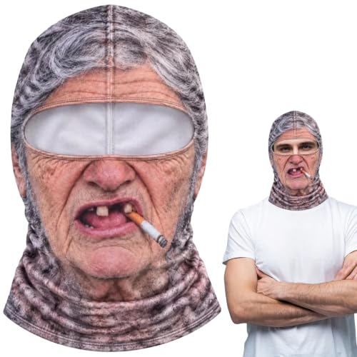 Old Man Ski Mask Funny Realistic Face Balaclava 3D Printed Full Face Winter - image 2