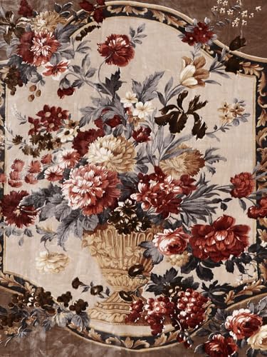 Image of Monte Carlo Double Bed Heavy Winter Blanket Emilia 2 Ply Cloudy 1050 GSM | 5.5 KG (240x220 CM), Brown