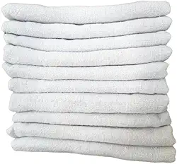 Kit 10 Panos de Chão Branco 40x65 cm – Limpeza Pesada, Saco Duplo, Algodão Grosso, Alta Absorção, Ideal para Pisos e Superfícies – Alta Durabilidade e Resistência