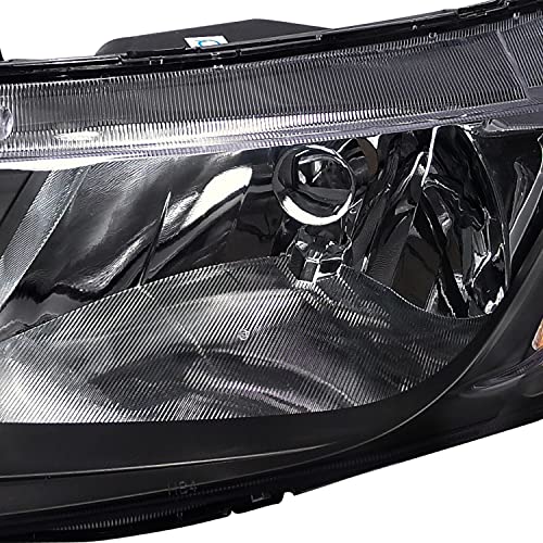 Spec-D Tuning Black Headlights Compatible With 2006-2011 Honda Civic 4Dr Sedan L+R Pair Head Lights Lamps Assembly #TOP6