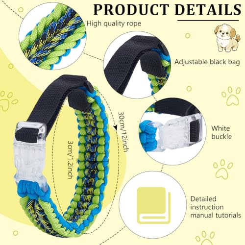 WEBEEDY 6 Sets Dog Collar Kit DIY Make Personalized Pet Collars with 30m Cord,Alloy Pendants,Tool and Instruction for Adult Beginners to Make 3 Dog Collar and 3 Bracelets Pet Lovers Gift - Image 3