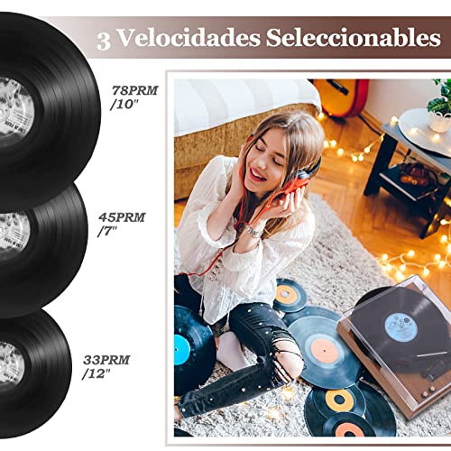 Chinflly Platine Vinyle Bluetooth, Tourne Disque Vinyle avec USB AUX Haut-Parleur Stéréo Intégré Conception de Valise… - Les Beatles, Paul McCartney, John Lennon, RIngo Starr, George Harrison Chinflly Platine Vinyle Bluetooth, Tourne Disque Vinyle avec USB AUX Haut-Parleur Stéréo Intégré Conception de Valise… – Image 5