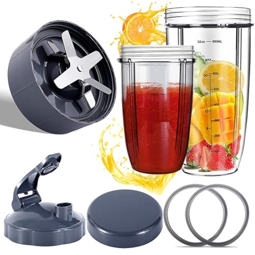 La mejor selección de Precio Nutribullet Coppel favoritos de las personas. 47 7 Piezas de Repuesto Nutribullet con Aspas Nutribullet Original, Vaso Nutribullet Original 32 Oz y 24 Oz, Juntas de Goma, Sello Flip-Top y TapóN Sellador, Compatibles con...