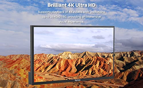 Image of SYLVOX Outdoor TV, 55 inch Waterproof 4K Smart TV, Outdoor Television Support Bluetooth WiFi for Full Sunshine Areas 2000nits (Pool Series)