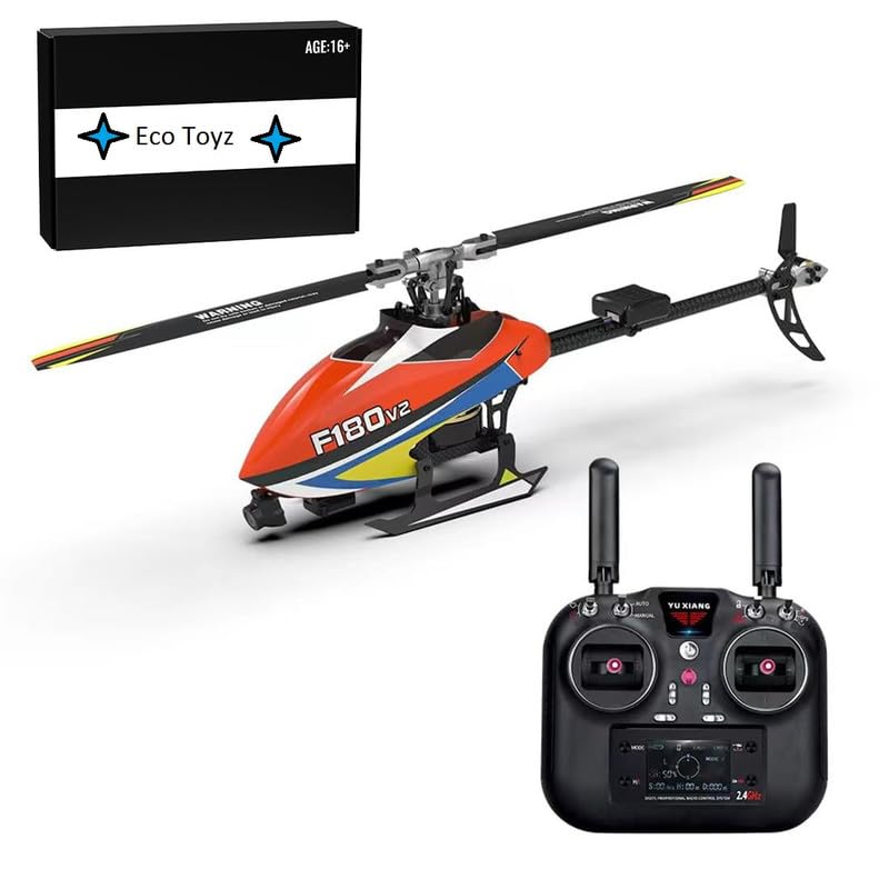 Image of BCO Toyz 2.4G 8CH Remote Control Helicopter, F180V2 Mini Direct Drive Brushless RC Helicopter Model for Kids and Beginners, with Full GYRO Control Rc17