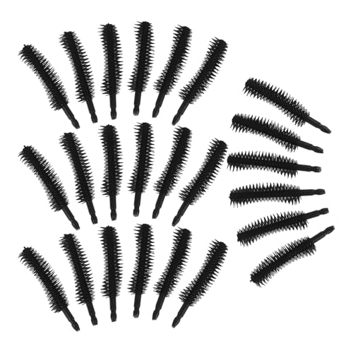 AUTSUPPL 50 Pinceles de Silicona para Rímel y Cejas, Diseño Multifuncional, Color Negro, Cepillos Precisos para Maquillaje Diario y Fiestas