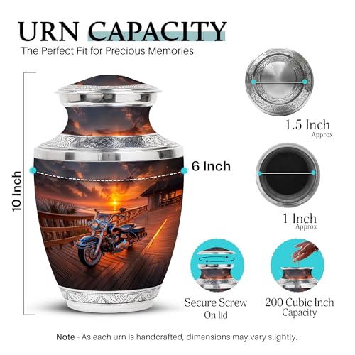Image of Bike Urn Ash Keepsakes for Human Ashes 1 Large & 2 Small | Cremation Urns, Burial Urns for Human Ashes