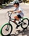 vollsch Freestyle BMX Bikes 20 Inch Kids Bicycle for 8-15 Years Old Teens, Boys, Girls, Beginner-Lever Riders, Black with Green Tires