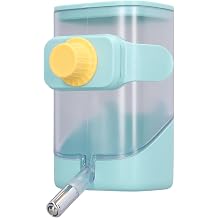Pet Cage Water Dispenser, Reusable and Durable No Leakage Easy Cleaning Food Grade Plastic Automatic Water Feeder for Cats Dogs Rabbits Chinchillas Green