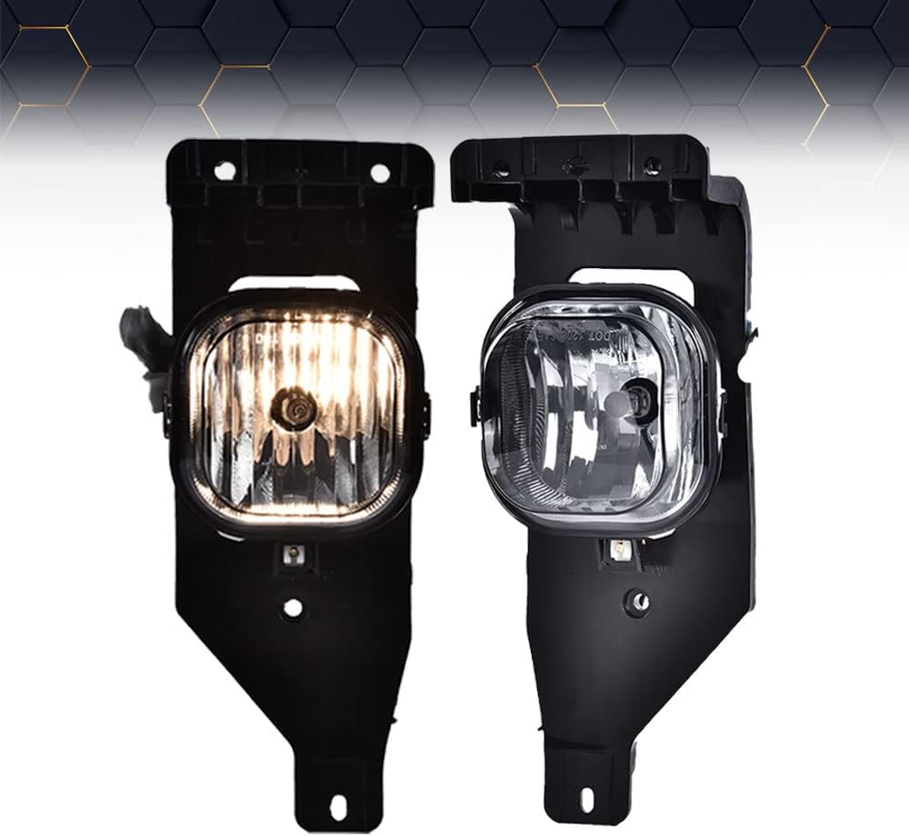 PIT66 Front Bumper Fog Lights Compatible With 2005-2007 Ford F-250 F-350 F-450 F-550 Super Duty/2005 Ford Excursion Fog Lamp Assembly Driver & Passenger Side Left/Right Smoky Lens faros antiniebla