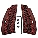 Cool Hand G10 Grips for CZ 75/85 Compact, CZ P-01, P100, C100, T100, PCR, CZ 75 D, Screws Included, Snake Scale Texture, Cherry