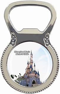 Francja 3D Disneyland Paryż Marne la Vallée otwieracz na lodówkę magnes na lodówkę metal szkło kryształ pamiątka podróż prezent dekoracja domu