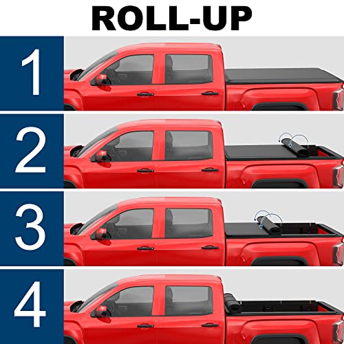 Mostplus Roll-Up Soft Vinyl Truck Bed Tonneau Cover Compatible With 2015-2022 Chevrolet Colorado /Gmc Canyon 5'2" Ft Bed 61 Inch Fleetside #TOP5
