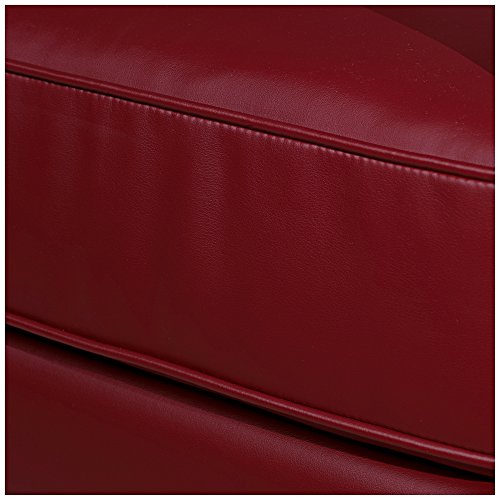 Studio 55D Keller Scarlet Red Bonded Leather Swivel Club Chair #TOP6