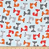 Kaufman Urban Zoologie Stretch Jersey Knit Fox Lake, Fabric by The Yard