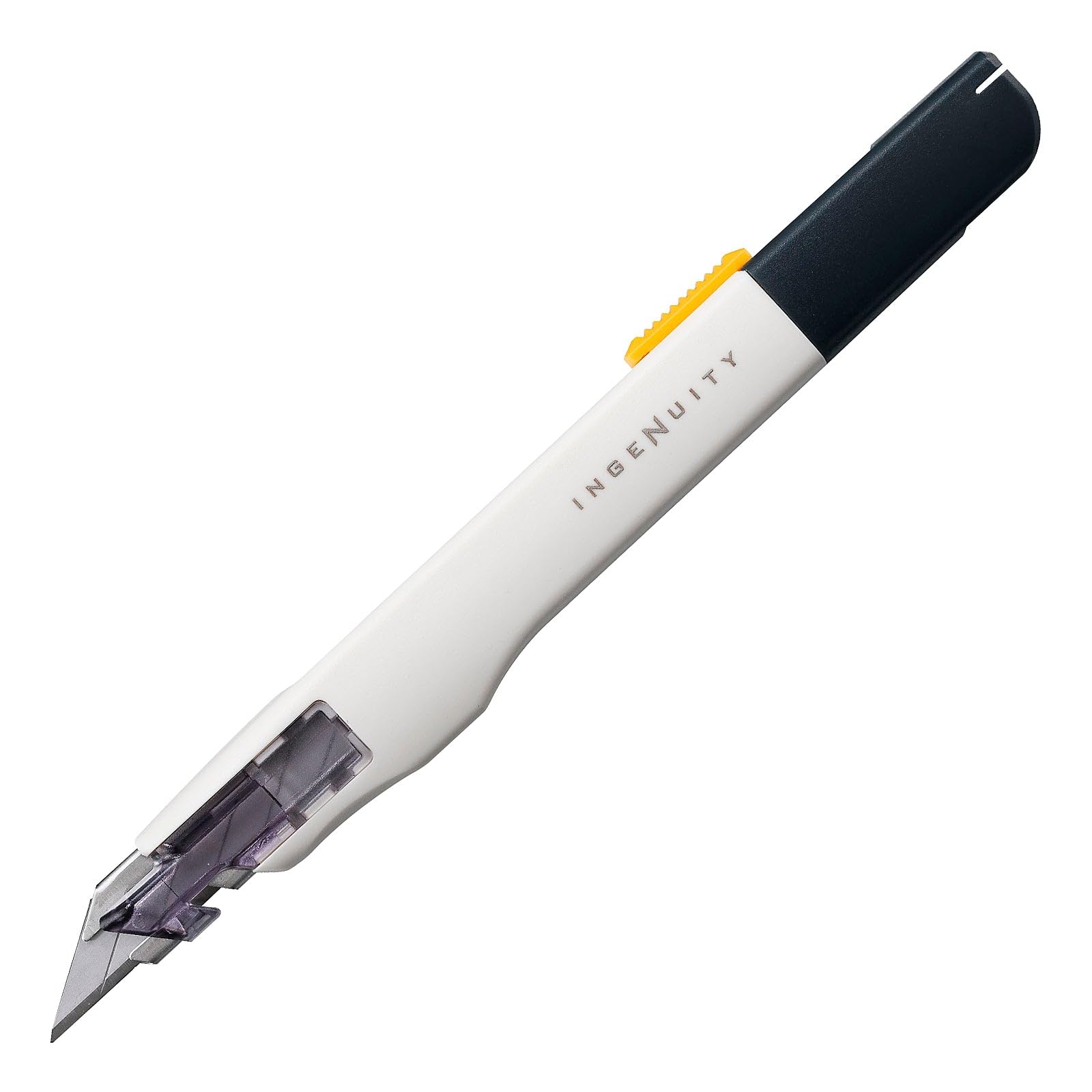 SDI Ingenuity Professional High Precision SDI Cutter with SK2+Cr. 9 mm/30° Steel Blade. Ergonomic and Left-Handed, Ivory, Measure 14 cm