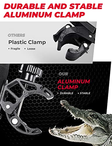 Kemimoto Motorcycle Cup Holder, 32Oz Motorcycle Drink Holder With 0.6"-1.5" Alligator Clamp, Atv Cup Holder With Front Pocket For Motorcycle, Atv/Utv, Scooter, Boat, Kayak, Bike, Walker, Black #TOP2