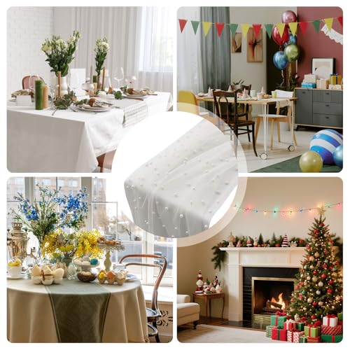 Chemin de table en tulle perlé pour sublimer votre buffet de fête - 4