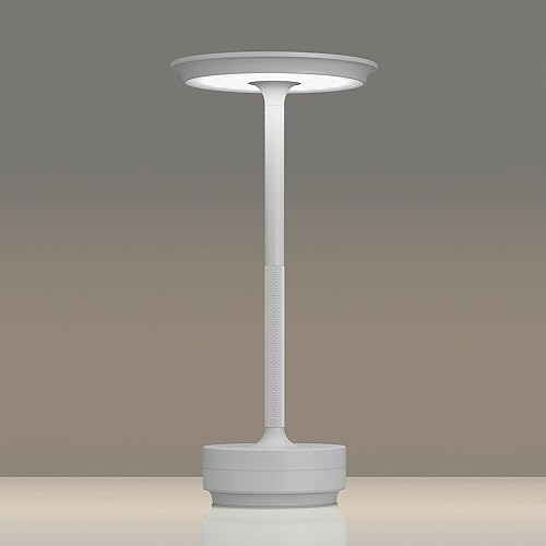 Miniatura 11 de 1 paquete de lámparas de mesa inalámbricas recargables, lámpara portátil de 5000 mAh, lámpara de mesa LED de atenuación continua de 3 colores con