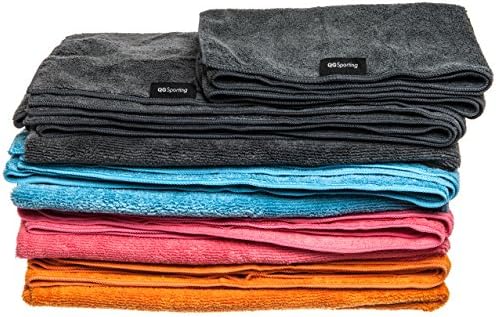 Compact Lightweight Microfiber Travel Towels from QGSporting. Absorbent Quick Drying Large Towel with small Towel/Scarf & Mesh Storage Bag. For the Beach, Yoga, Golf, Gym, Football, Camping & more ?