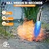 Propane Torch Kit Heavy Duty Weed Burner, 1,800,000 BTU Flame Thrower Gun with Built-in Igniter, with 30" High Flame, 10FT Hose, Detachable Long Reach Torch for Weeds, Ice, Snow, Asphalt